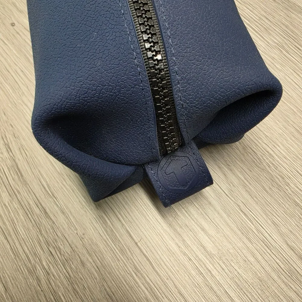 Tooletries The Koby Lite Navy Blue Silicone Toiletry Bag Dopp Kit Travel Case